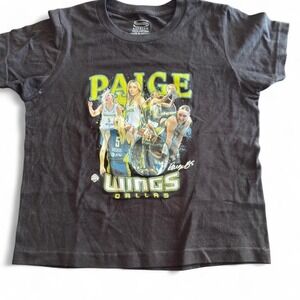 Stadium Essentials Paige Bueckers Dallas Wings WNBA Graphic Tee Black Kids Small